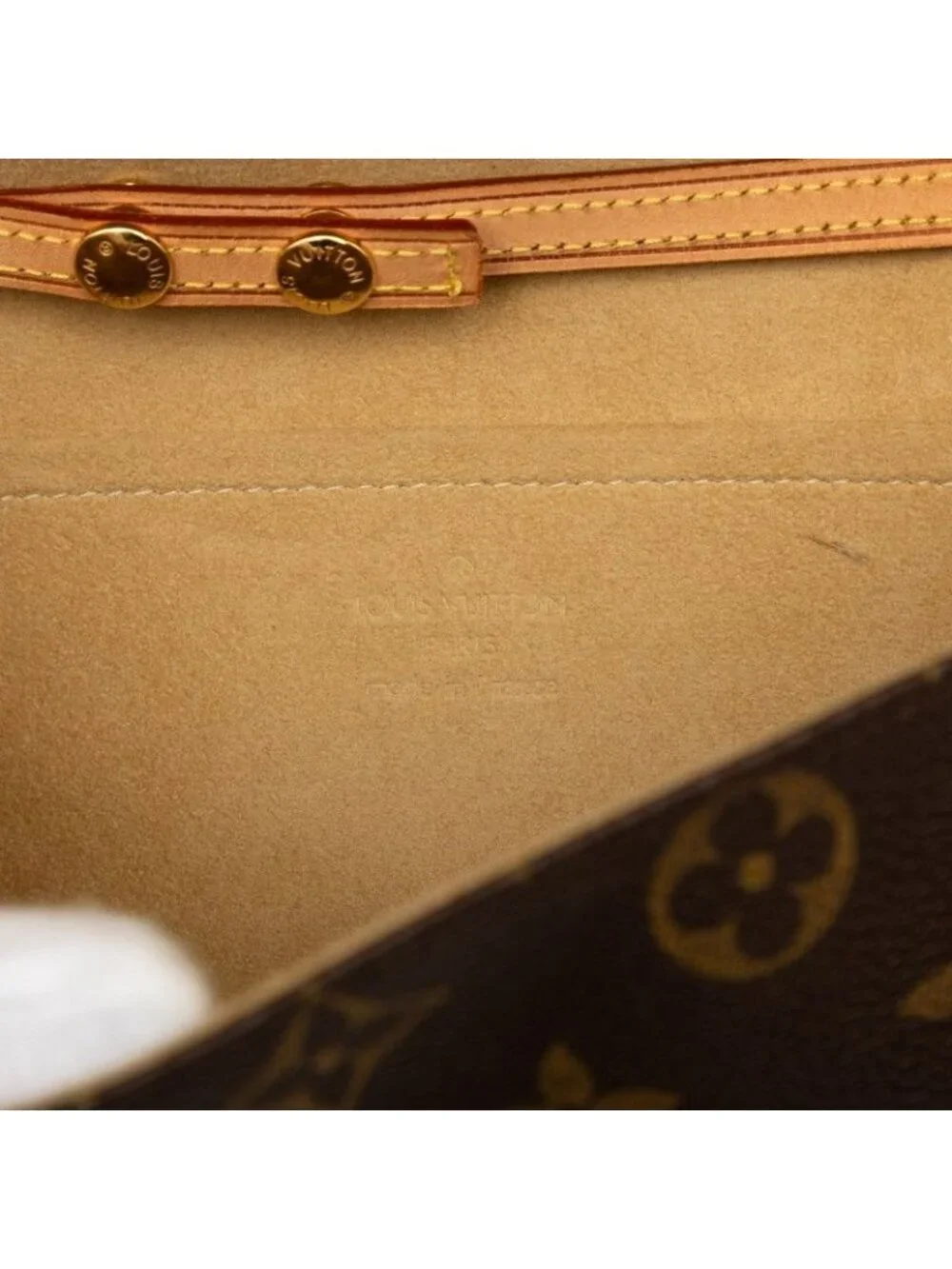 Louis Vuitton Monogram Pochette Twin GM Crossbody Shoulder Bag Brown Leather